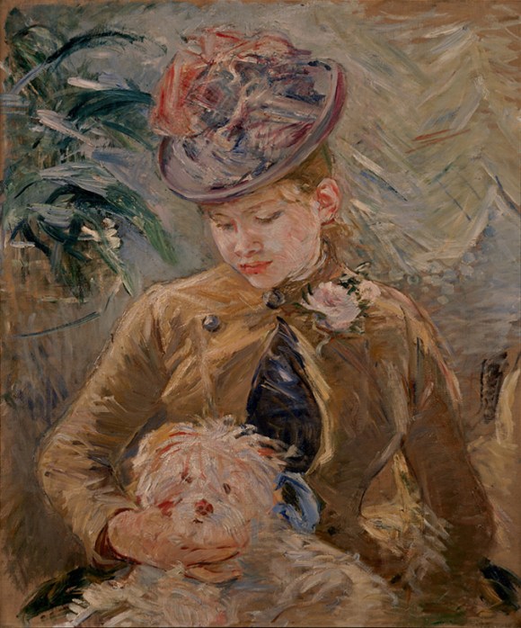 girl with a dog
